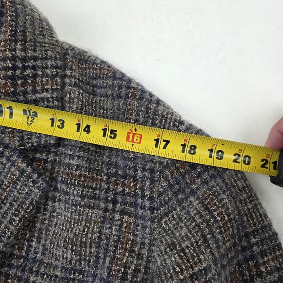 Zara Woman Coat Womens XL Gray Glen Plaid Belted Wrap Wool Alpaca Mohair Blend - Picture 8 of 15